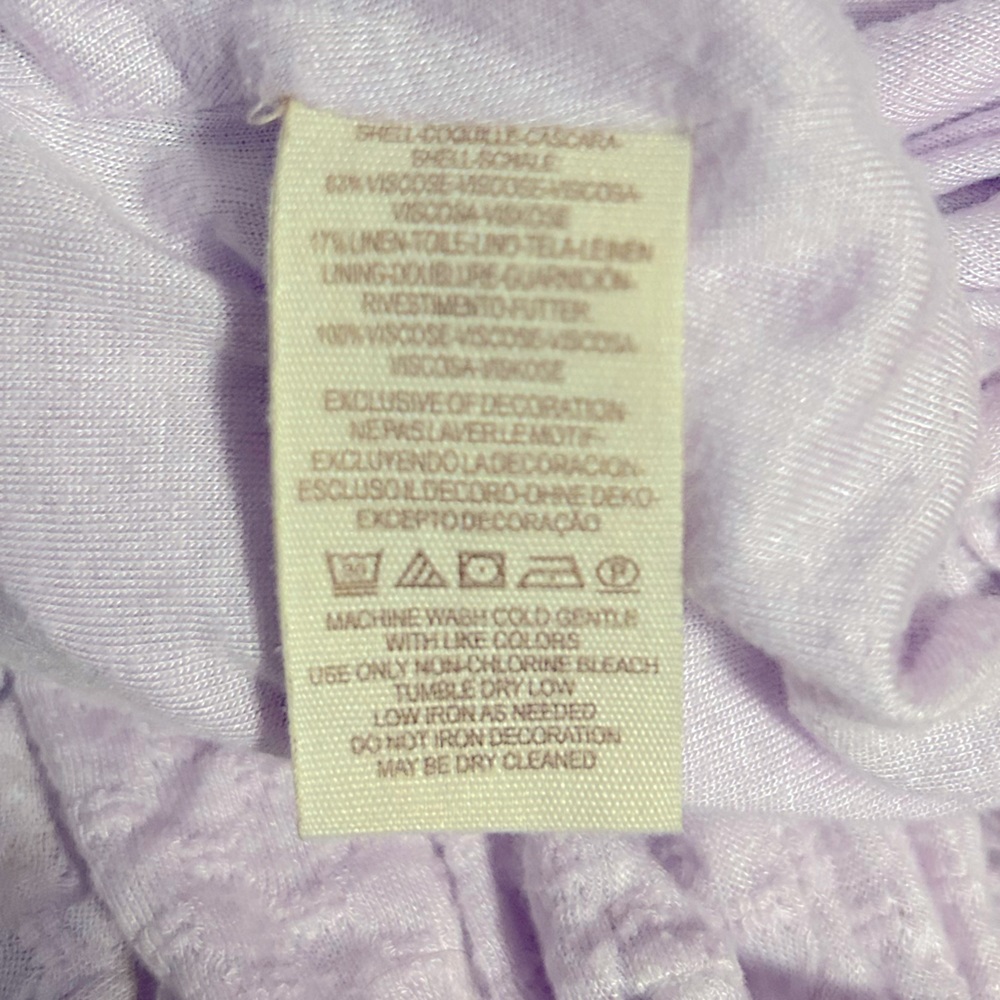 Free People Lilac Purple Begonia Boho top size large - Picture 9 of 9